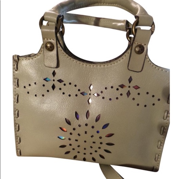 Patricia Nash Laser Cut Chiara Blush Satchel - Picture 15 of 16